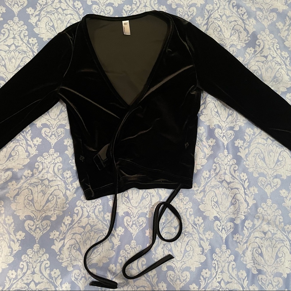 Velvet American Apparel strappy tie around waist top.
